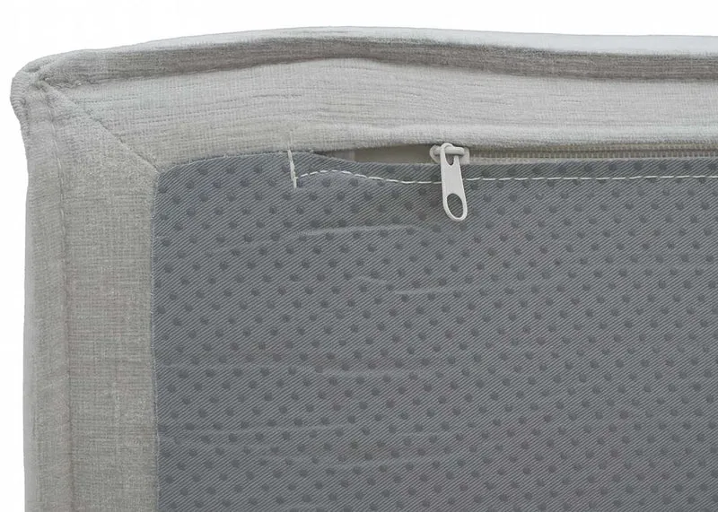 Ottomane pouf repose-pieds modulable rembourrage moelleux 38x97x70 cm en tissu gris clair 04_0009302