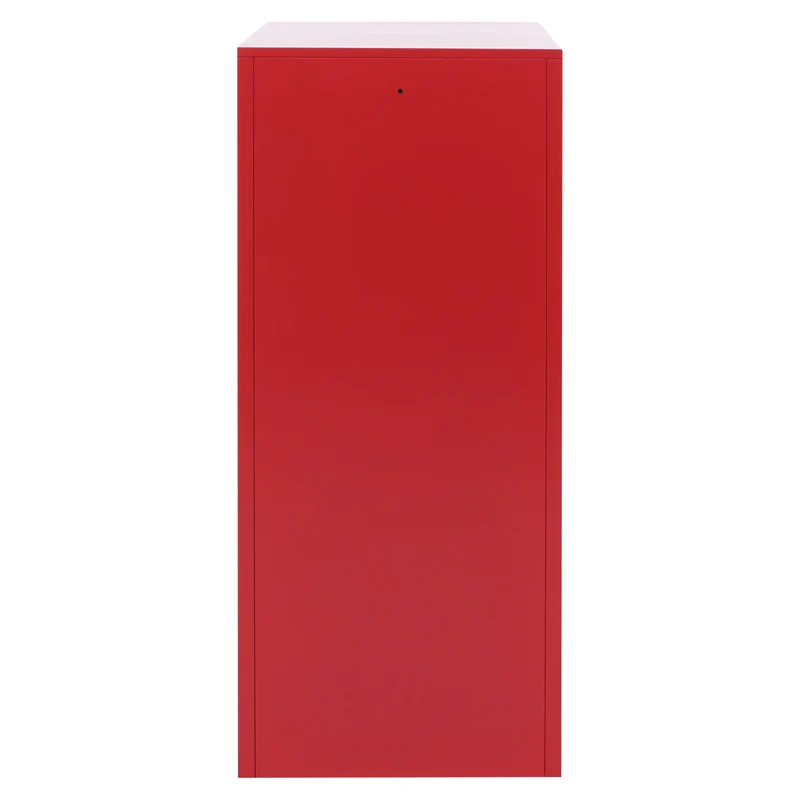 Vestiaire métallique 3 portes serrure avec clés porte-étiquettes et aérations 90x38x45 cm en acier laminé à froid rouge 04_0008939