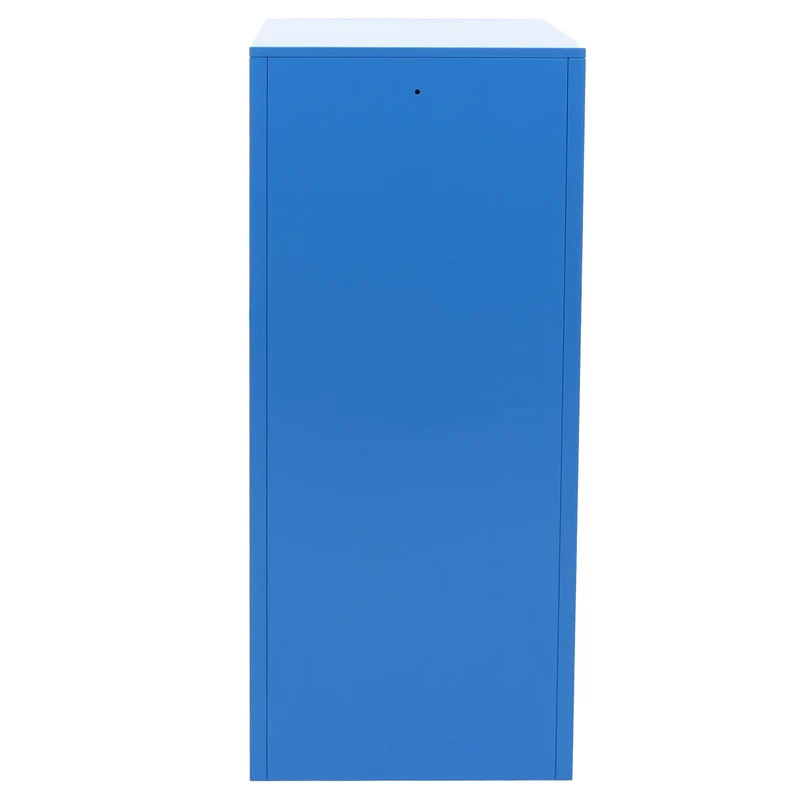 Armoire vestiaire métallique avec tringle et étagère amovible 90x38x45 cm acier bleu 04_0008959