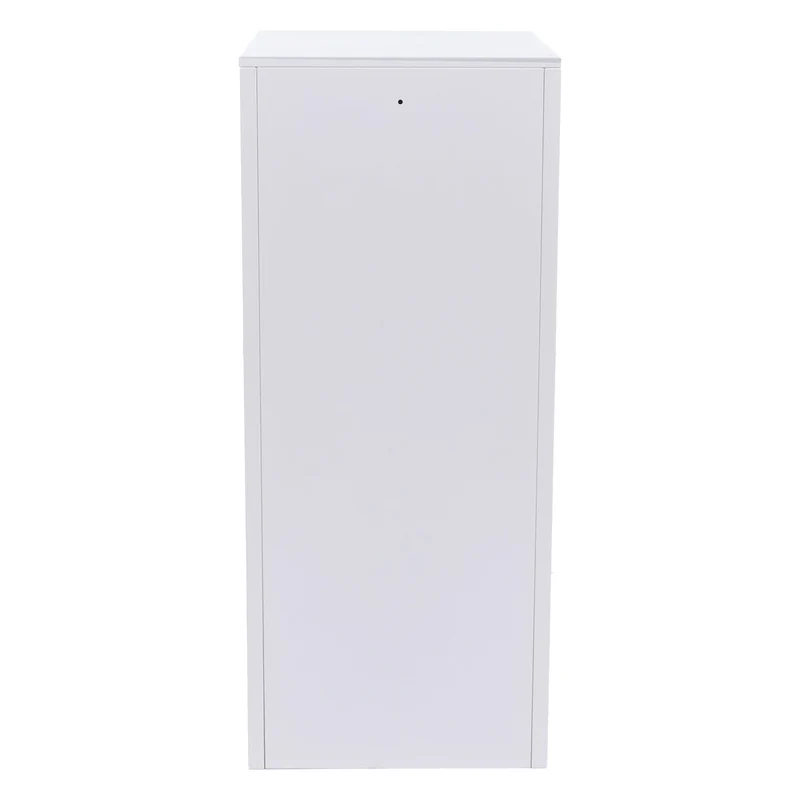 Armoire vestiaire métallique avec tringle et étagère amovible 90x38x45 cm acier blanc 04_0008965