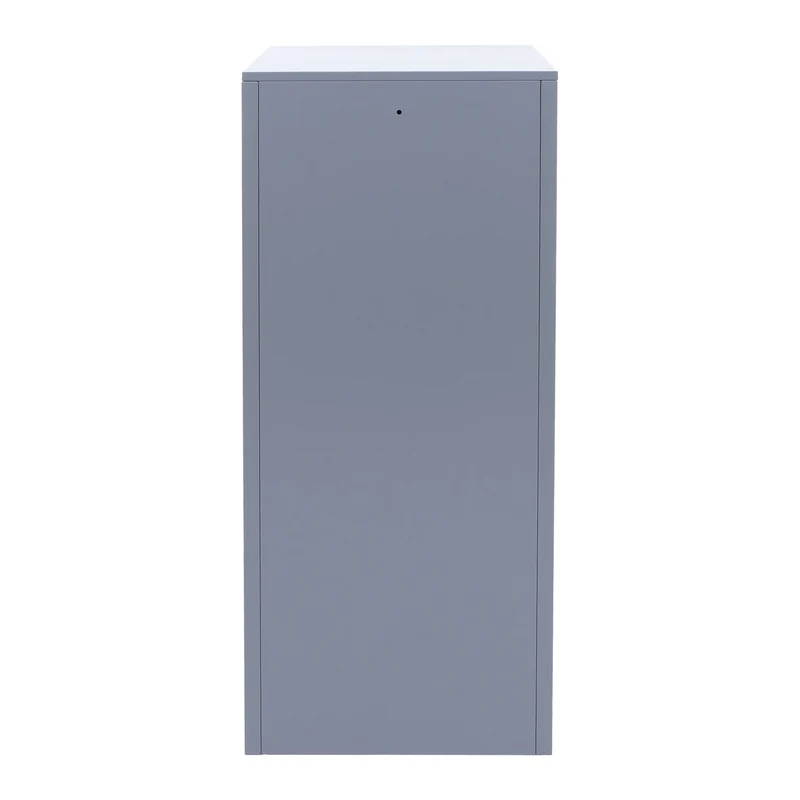 Armoire vestiaire métallique avec tringle et étagère amovible 90x38x45 cm acier gris 04_0008964
