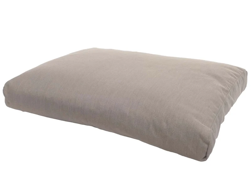 Coussin de dossier déhoussable et lavable garnissage mousse pour salon de jardin 62x54x11 cm housse en tissu gris clair 04_0009452