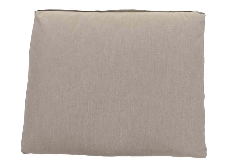 Coussin de dossier déhoussable et lavable garnissage mousse pour salon de jardin 62x54x11 cm housse en tissu gris clair 04_0009452