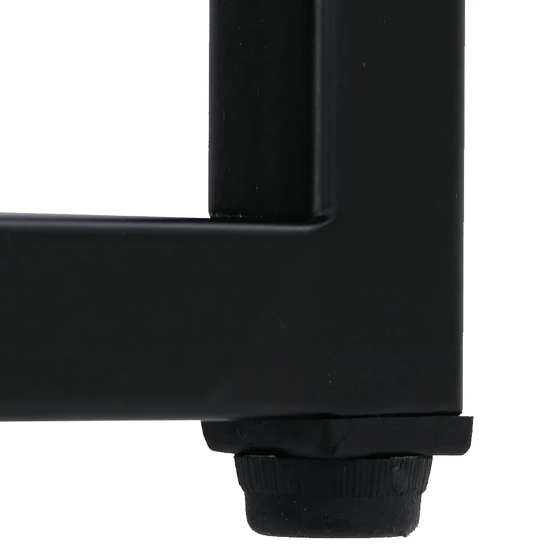 Table de chevet avec tiroir et compartiment ouvert 50x43x41 cm en acier thermolaqué noir 04_0008871