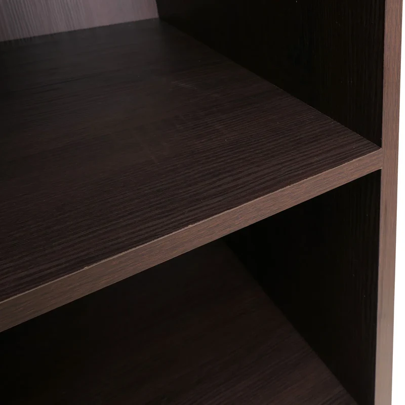 Armoire haute buffet avec portes et compartiments de rangement 138x79x40 cm MDF et métal finition mélaminée 04_0009199