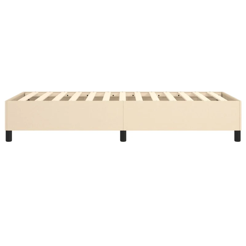 Sommier à lattes sur pieds cadre de lit 100x200 cm tissu crème TDL0207277