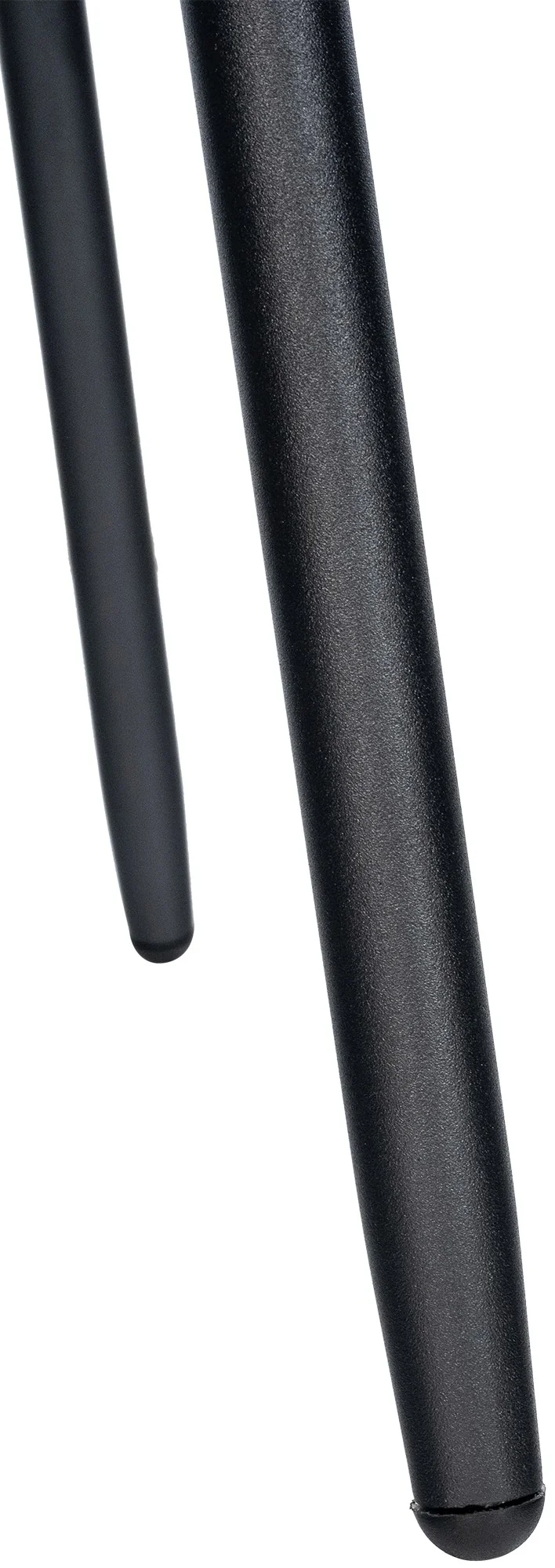 Tabouret de bar x1 avec repose-pieds revêtement en PVC noir piètement à quatre pieds en métal noir 10_0005458