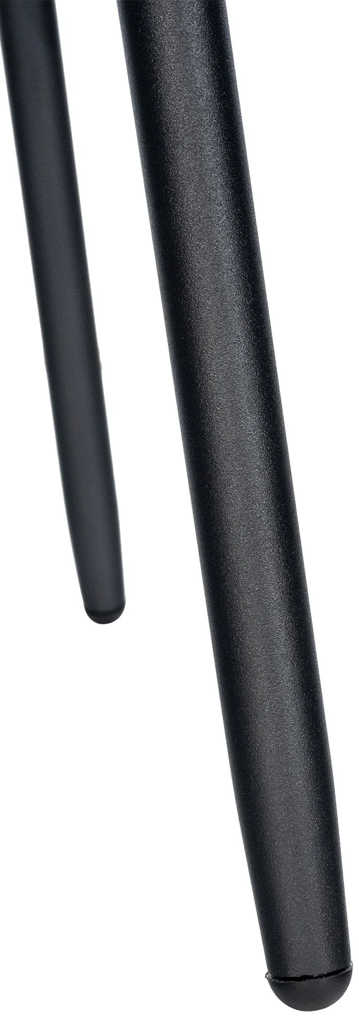 Tabouret de bar x1 avec repose-pieds revêtement en velours gris foncé piètement à quatre pieds en métal noir 10_0005461