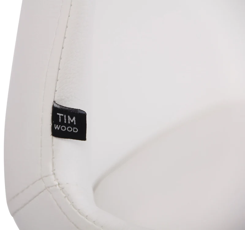 Lot de 2 chaises de salle à manger en synthétique blanc style scandinave pieds bois CDS101136