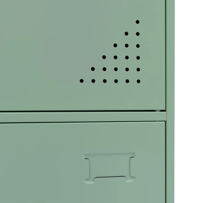 Armoire vestiaire métallique casier de rangement 2 portes 90x38x45 cm vert menthe 04_0008947