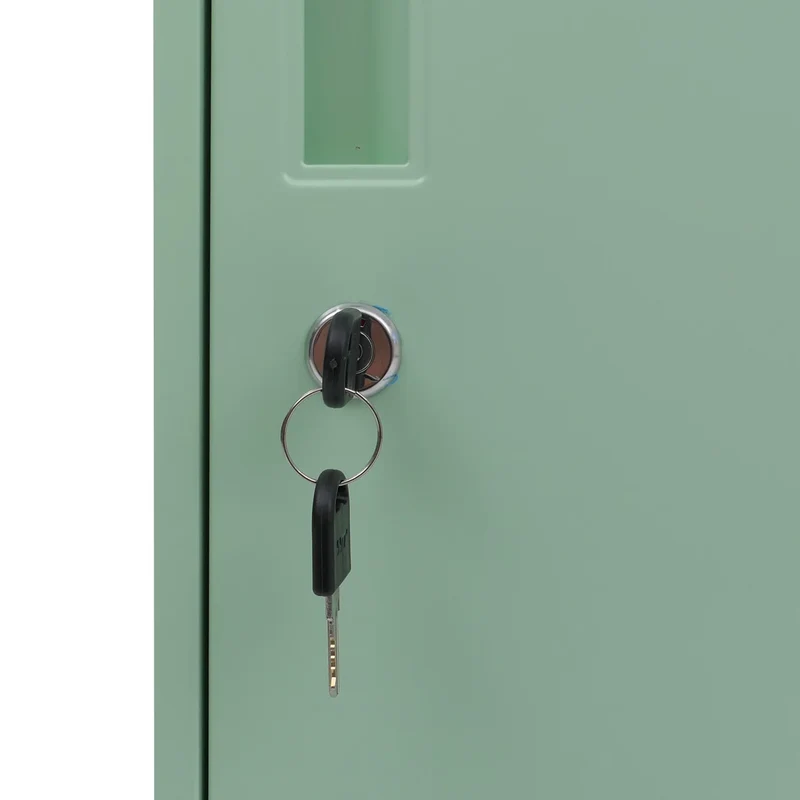 Armoire vestiaire métallique casier de rangement 2 portes 90x38x45 cm vert menthe 04_0008947
