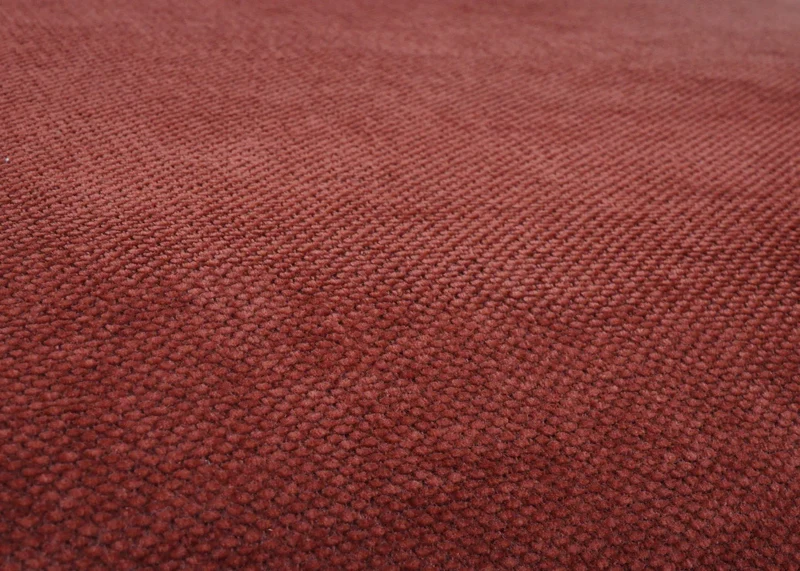 Chaise de salle à manger pivotante moderne accoudoirs enveloppants 90 x 60 x 60 cm confort d'assise ergonomique en tissu chenille rouge-marron 04_0009333
