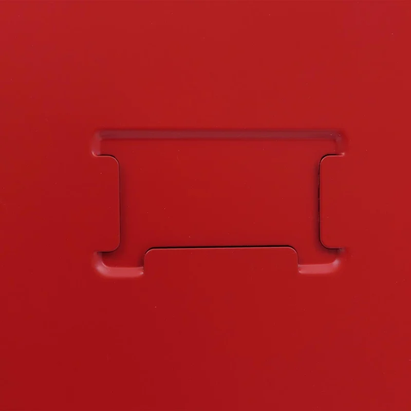 Armoire vestiaire métallique avec tringle et étagère amovible 90x38x45 cm acier rouge 04_0008958