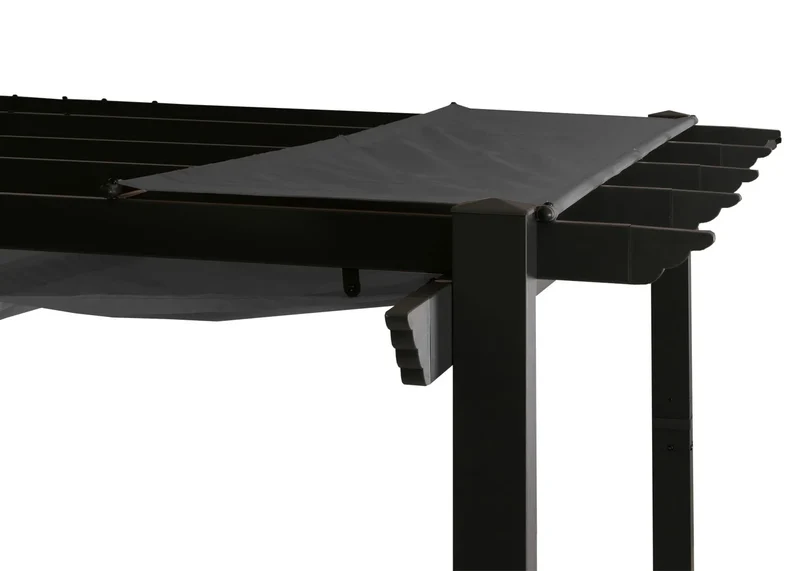Pergola de jardin en aluminium 3x4 m avec toit coulissant réglable UV50+ structure 8 cm coloris anthracite 04_0009582