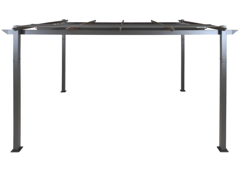 Pergola de jardin en aluminium 3x4 m avec toit coulissant réglable UV50+ structure 8 cm coloris anthracite 04_0009582