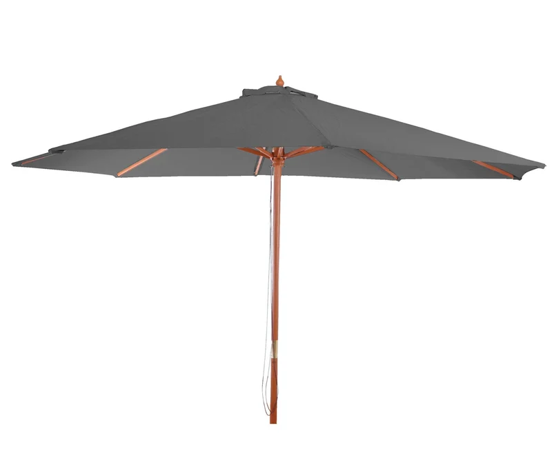 Parasol florida parasol de jardin parasol de marché diamètre 3 5m polyester/bois 7kg gris foncé 04_0008008