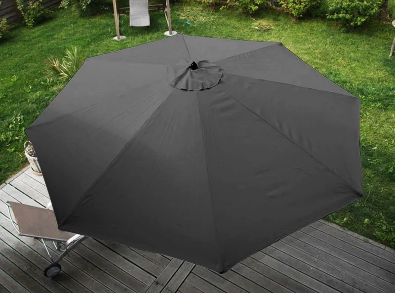 Parasol florida parasol de jardin parasol de marché diamètre 3 5m polyester/bois 7kg gris foncé 04_0008008