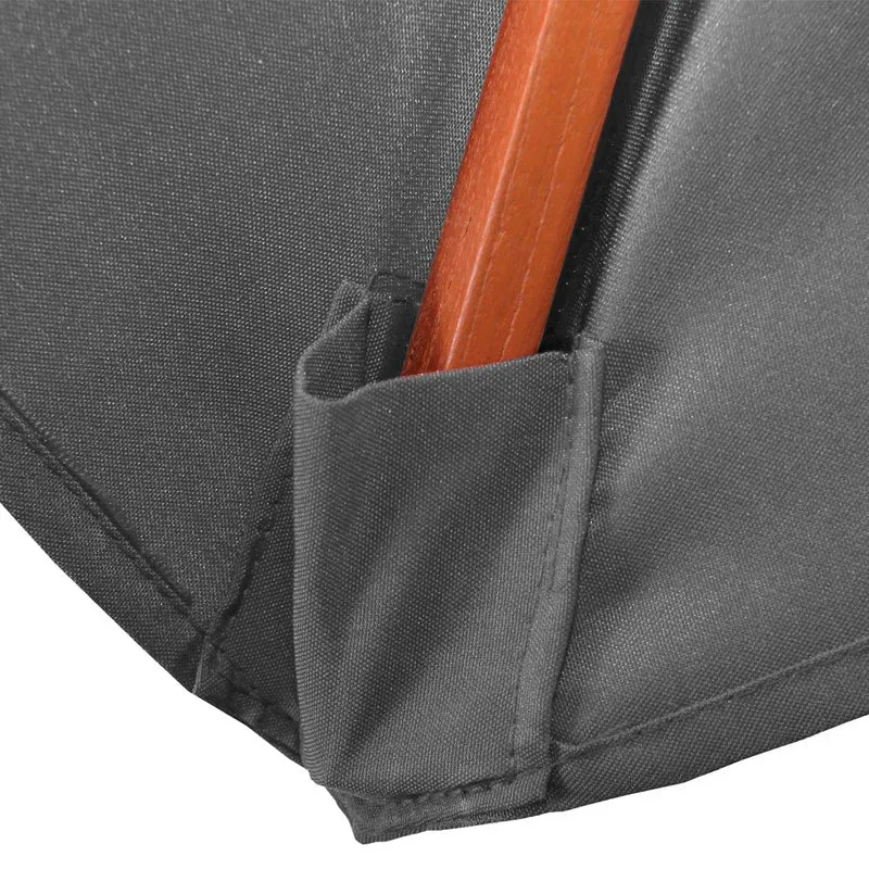 Parasol florida parasol de jardin parasol de marché diamètre 3 5m polyester/bois 7kg gris foncé 04_0008008
