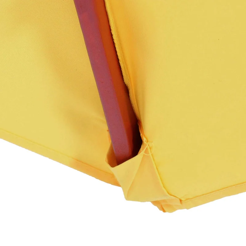 Parasol de jardin diamètre 3,5m polyester jaune et bois 7kg sans pied 04_0008009