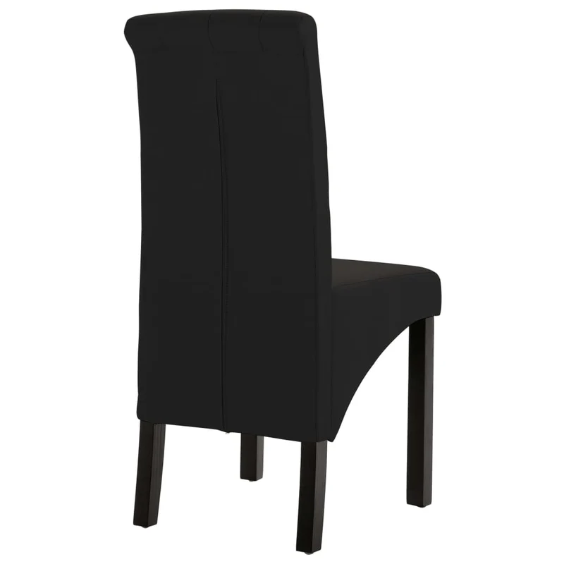 Lot de 2 chaises de salle à manger cuisine design intemporel tissu noir CDS020858