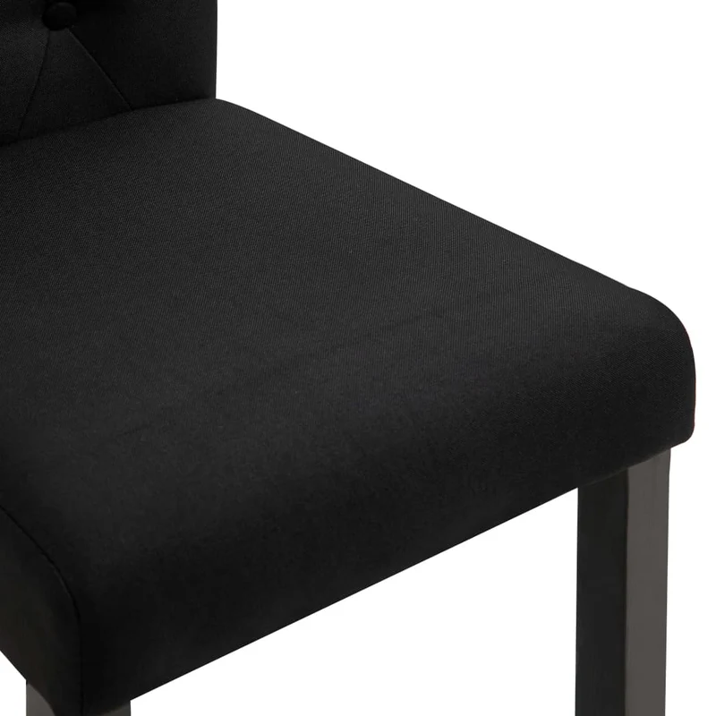 Lot de 2 chaises de salle à manger cuisine design intemporel tissu noir CDS020858