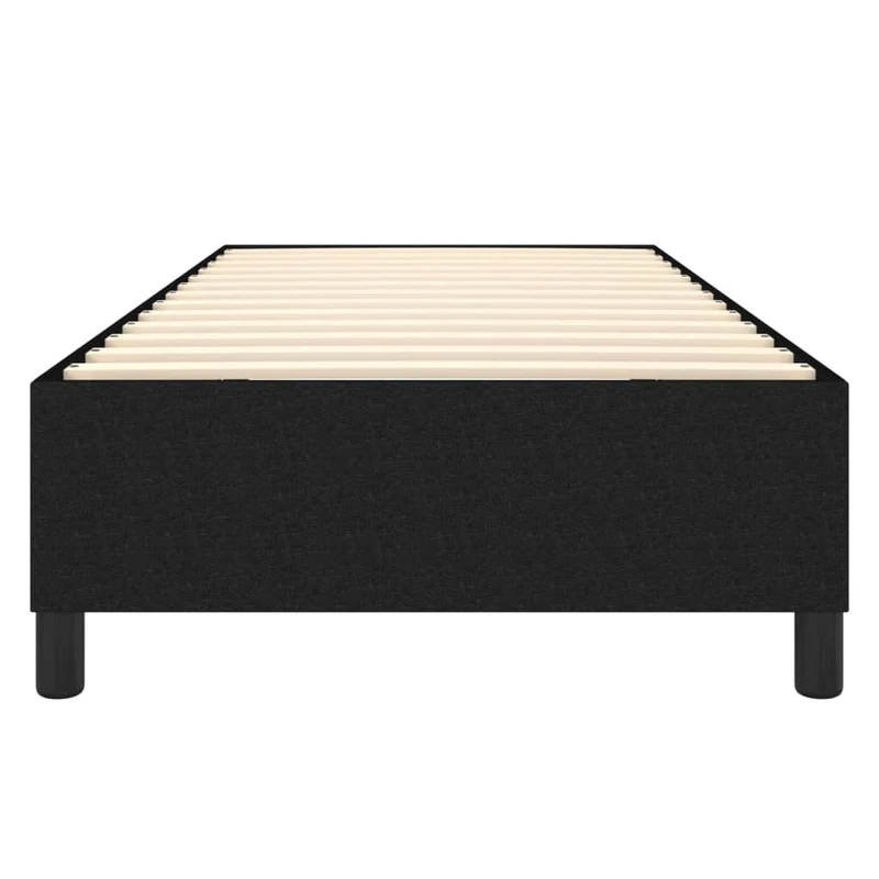 Sommier à lattes sur pieds cadre de lit 90x190 cm tissu noir TDL0206975