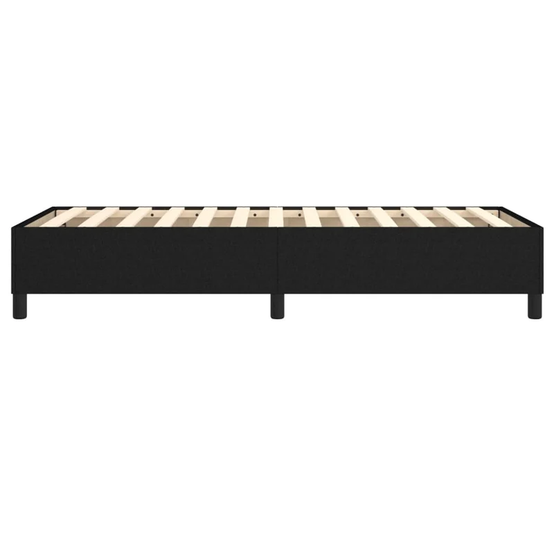Sommier à lattes sur pieds cadre de lit 90x190 cm tissu noir TDL0206975