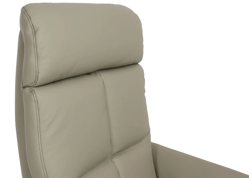 Fauteuil de relaxation tv fonction inclinable rotatif avec repose-pieds et dossier en cuir gris 04_0006828