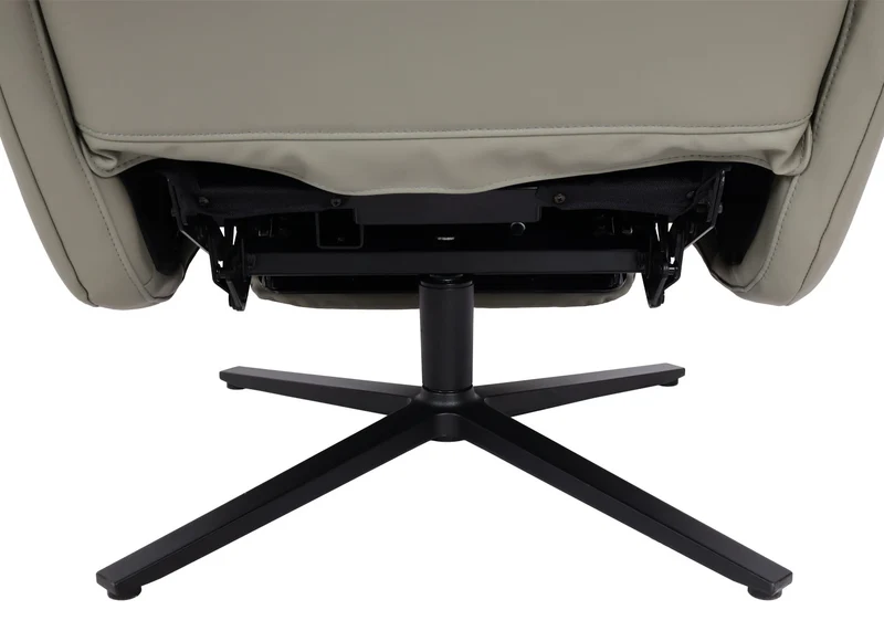 Fauteuil de relaxation tv fonction inclinable rotatif avec repose-pieds et dossier en cuir gris 04_0006828