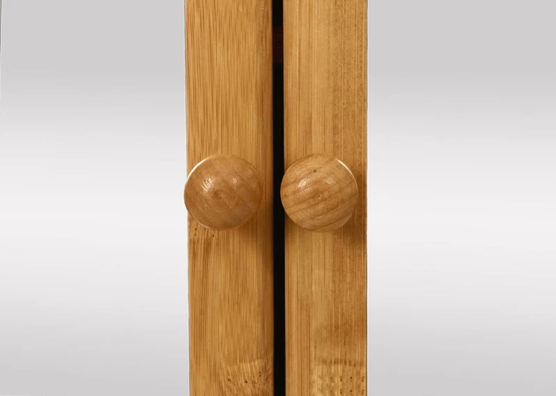 Meuble de salle de bain miroir avec rangement 62 x 66 x 15 cm 3 étagères design naturel en bambou 04_0010335