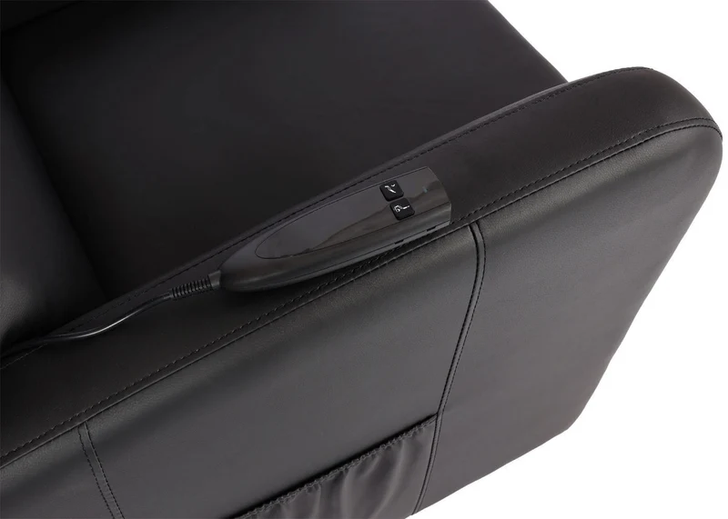 Fauteuil relax électrique fonction relevage 3 positions inclinable similicuir noir 04_0010416