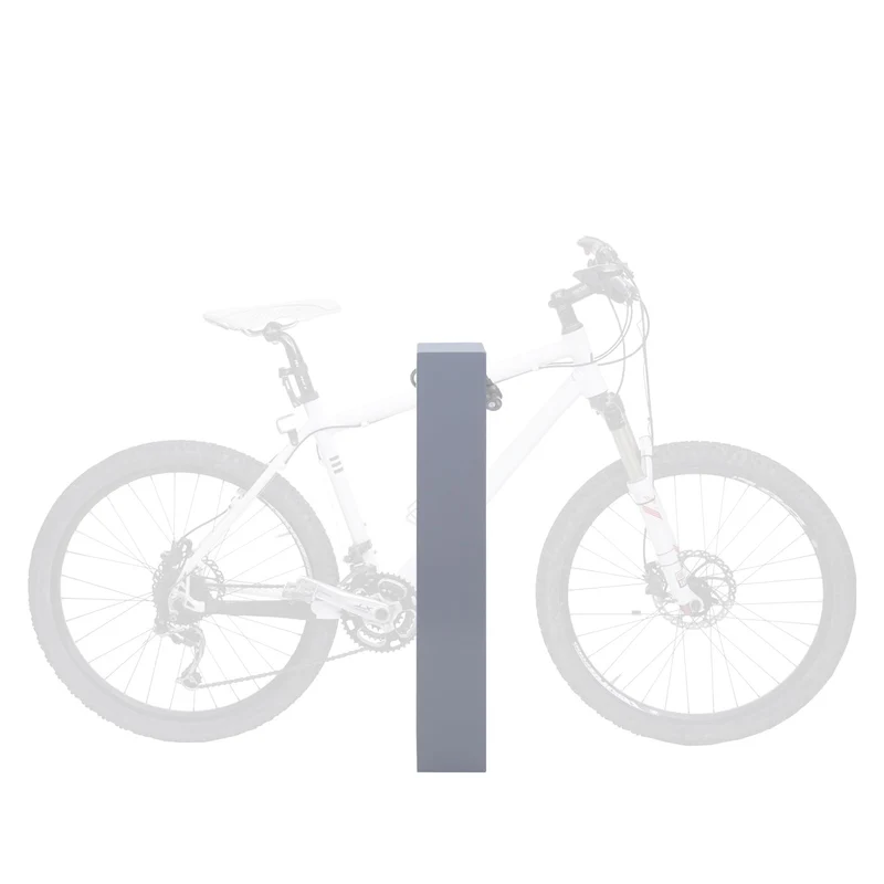Arceau de stationnement vélo en acier galvanisé thermolaqué gris 87 cm support d’appui pour 1 à 2 vélos fixation au sol incluse 04_0010449