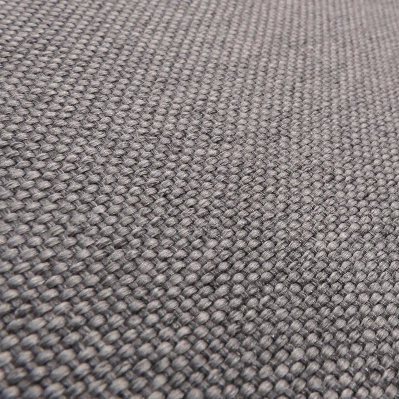 Lit double rembourré 180x200 cm gris avec sommier à lattes cadre en bois massif tête de lit capitonnée et clous décoratifs 04_0010072