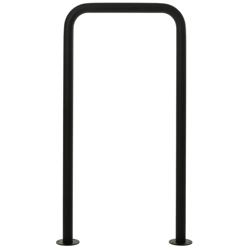 Arceau de stationnement vélo 120x70 cm en acier thermolaqué anthracite support d’appui et d’attache pour 1 à 2 vélos intérieur extérieur 04_0010062