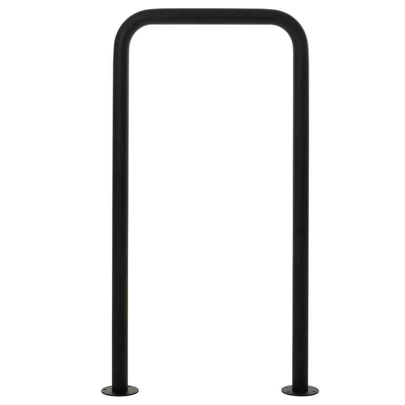 Arceau de stationnement vélo 120x70 cm en acier thermolaqué anthracite support d’appui et d’attache pour 1 à 2 vélos intérieur extérieur 04_0010062