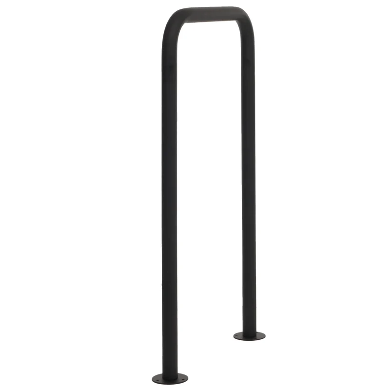 Arceau de stationnement vélo 120x70 cm en acier thermolaqué anthracite support d’appui et d’attache pour 1 à 2 vélos intérieur extérieur 04_0010062
