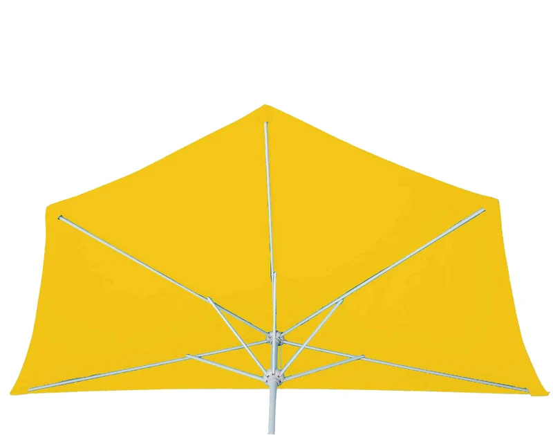 Parasol demi-rond 270 cm jaune uv 50+ avec pied inclus pour balcon et terrasse 04_0010353