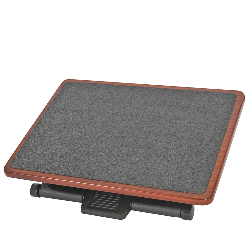 Repose-pieds ergonomique ajustable confort amélioré 12 x 46 x 32,5 cm en MDF noir 04_0011403