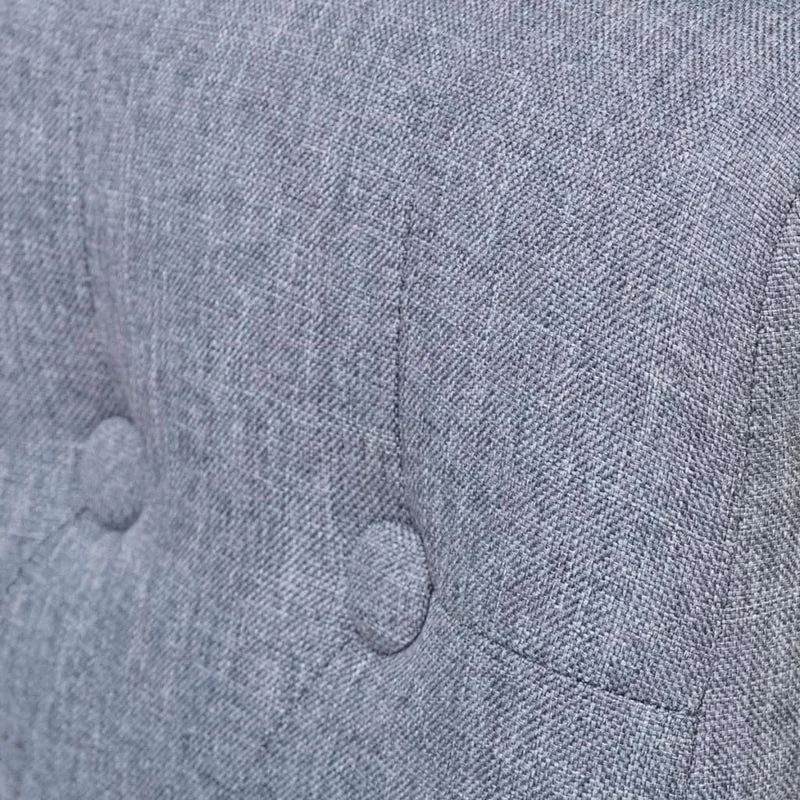 Lot de 4 chaises de salle à manger cuisine dossier capitonné en tissu gris clair CDS021520