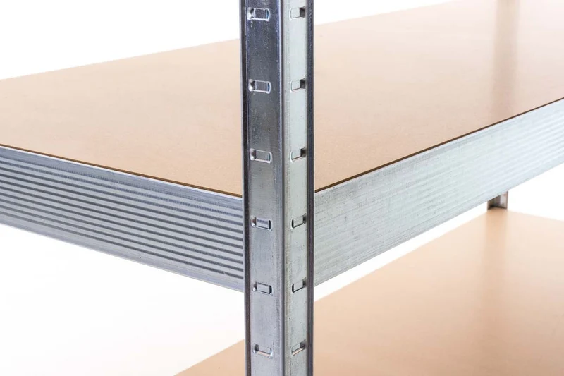 Etagère galvanisée pour charges lourdes en métal 4 niveaux gris 160x60x180cm ETA10075