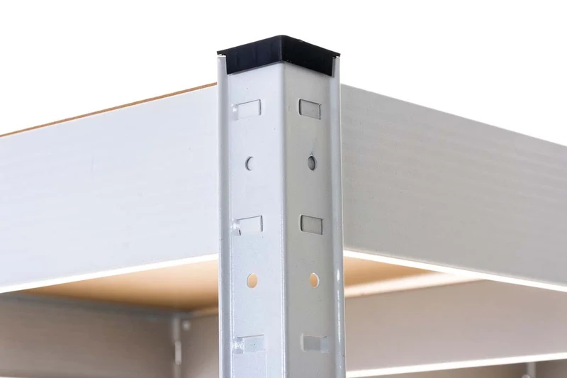 Etagère galvanisée pour charges lourdes en métal 4 niveaux blanc 160x60x180cm ETA10072
