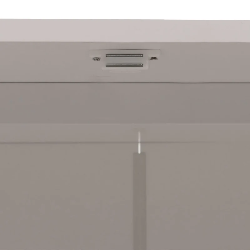 Buffet design motif chevron 4 compartiments 88 x 150 x 40 cm MDF avec revêtement mélaminé blanc 04_0009785