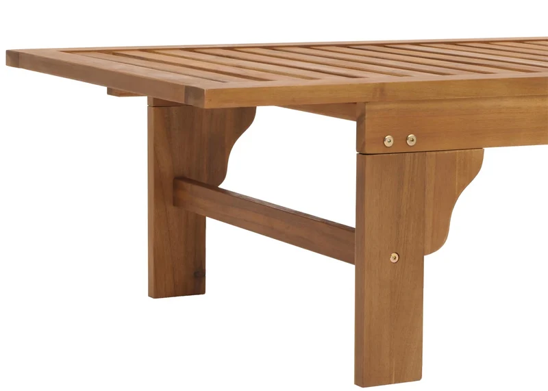 Bain de soleil chaise longue dossier réglable 4 positions avec roues en bois massif acacia huilé et poly-rotin décoratif 04_0010070