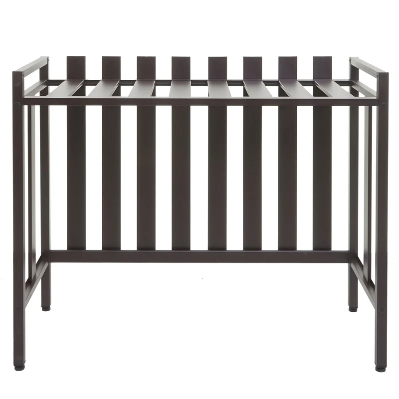 Cache climatiseur pompe à chaleur abri de protection avec étagère 80x90x39 cm en aluminium marron 04_0010411