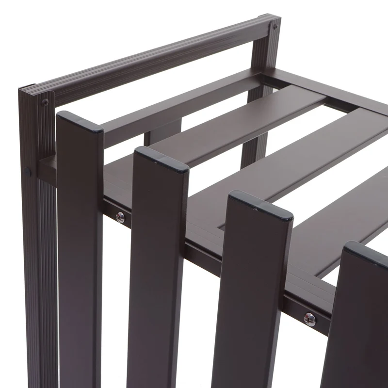 Cache climatiseur pompe à chaleur abri de protection avec étagère 80x90x39 cm en aluminium marron 04_0010411