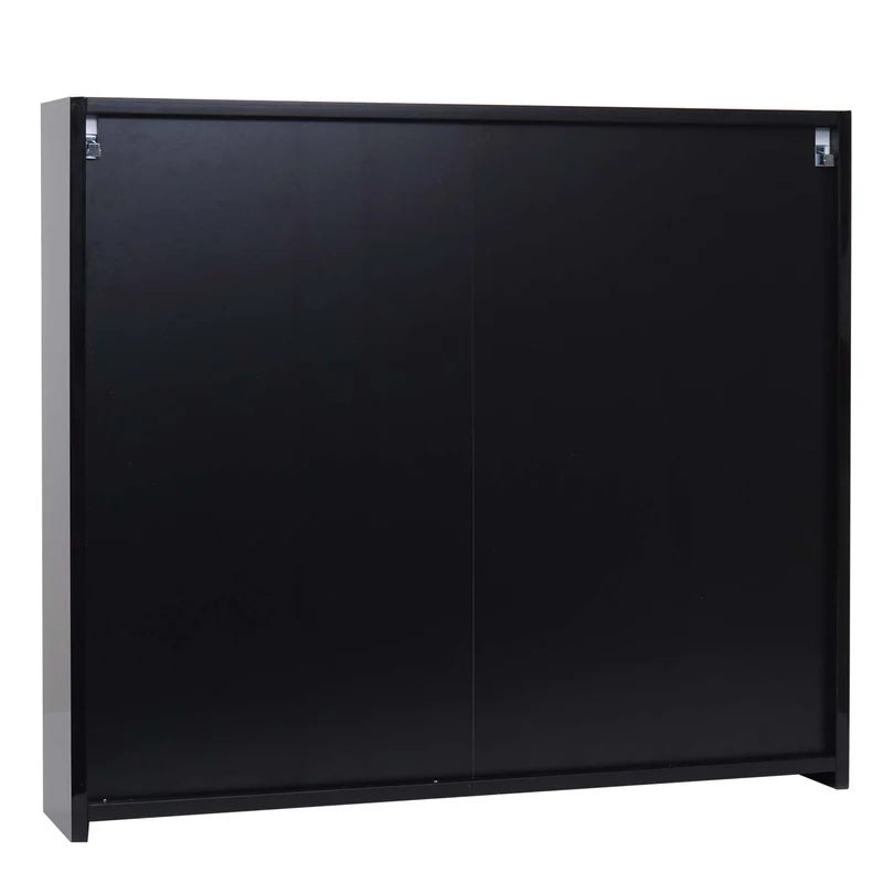 Meuble de salle de bain miroir moderne avec rangements 70 x 80 x 16 cm en contreplaqué blanc 04_0010332