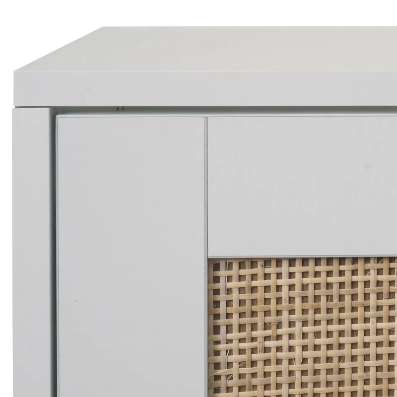 Meuble de rangement pour chaussures 126 x 63 x 24 cm avec 3 compartiments pratique style moderne en MDF blanc 04_0009742