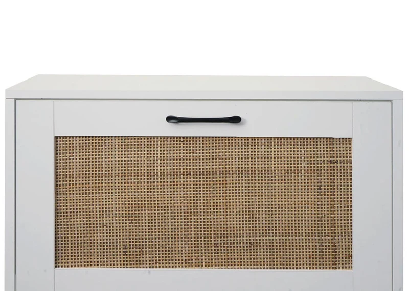 Meuble de rangement pour chaussures 126 x 63 x 24 cm avec 3 compartiments pratique style moderne en MDF blanc 04_0009742