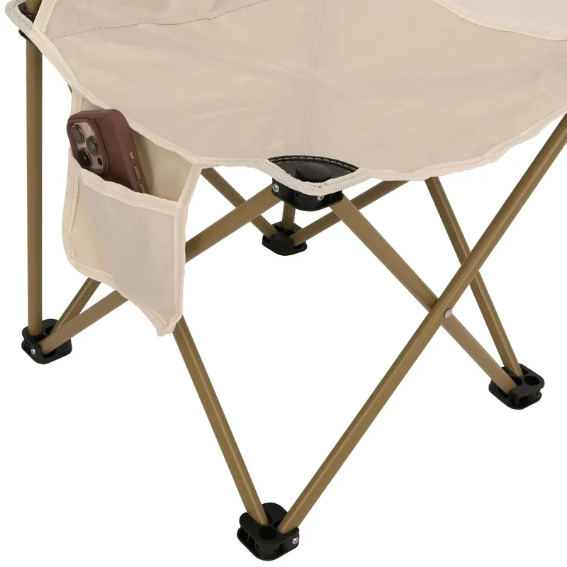 Lot de 2 chaises et table pliante camping set léger et pratique 50 x 51 x 53 cm en acier gris 04_0009551