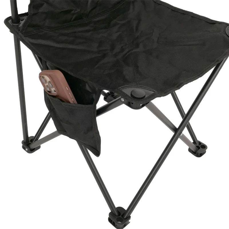 Lot de 2 chaises et table pliante camping set léger et pratique 50 x 51 x 53 cm en acier noir 04_0009550